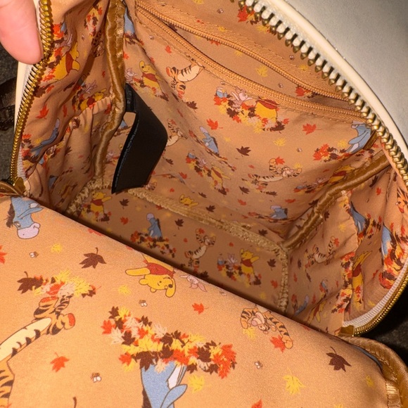 Loungefly Disney Cream Backpack with Autumn Leaves - Picture 5 of 5